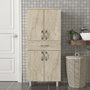 Hanah Home Gabinete de Baño Arizona 4 Doors Travertino Melamina 140x59.4x31.5 cm